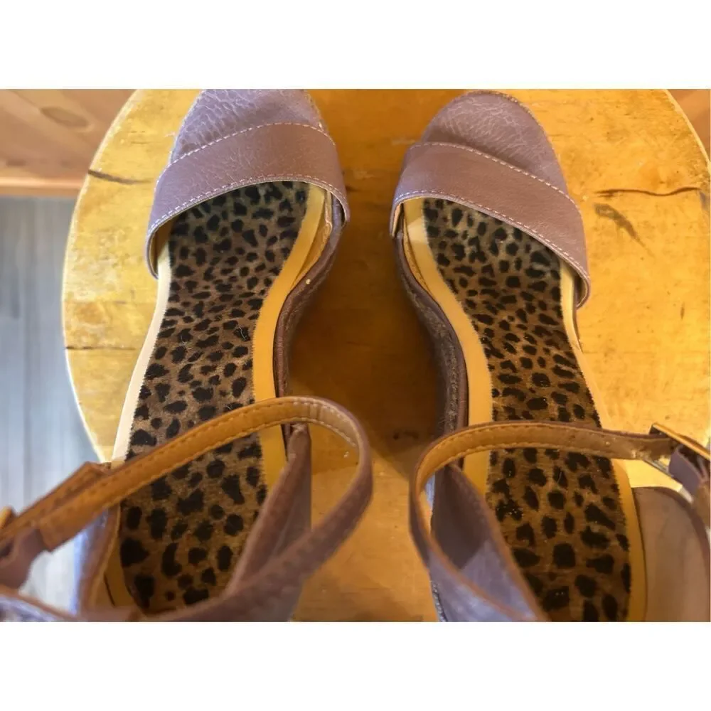 Colin Stuart Espadrilles Wedge Sandals Purple Women Size 5B